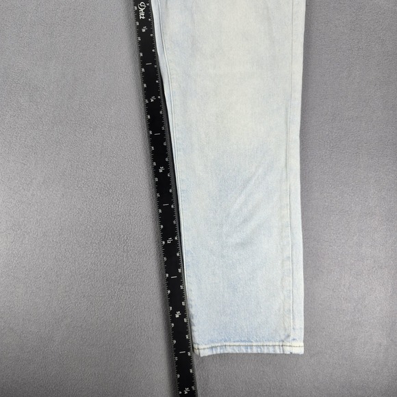 Y2k Mom Jeans Hi Rise Two Tone Womens 26 Color‎ Block Patchwork Button Fly vtg - Picture 13 of 16